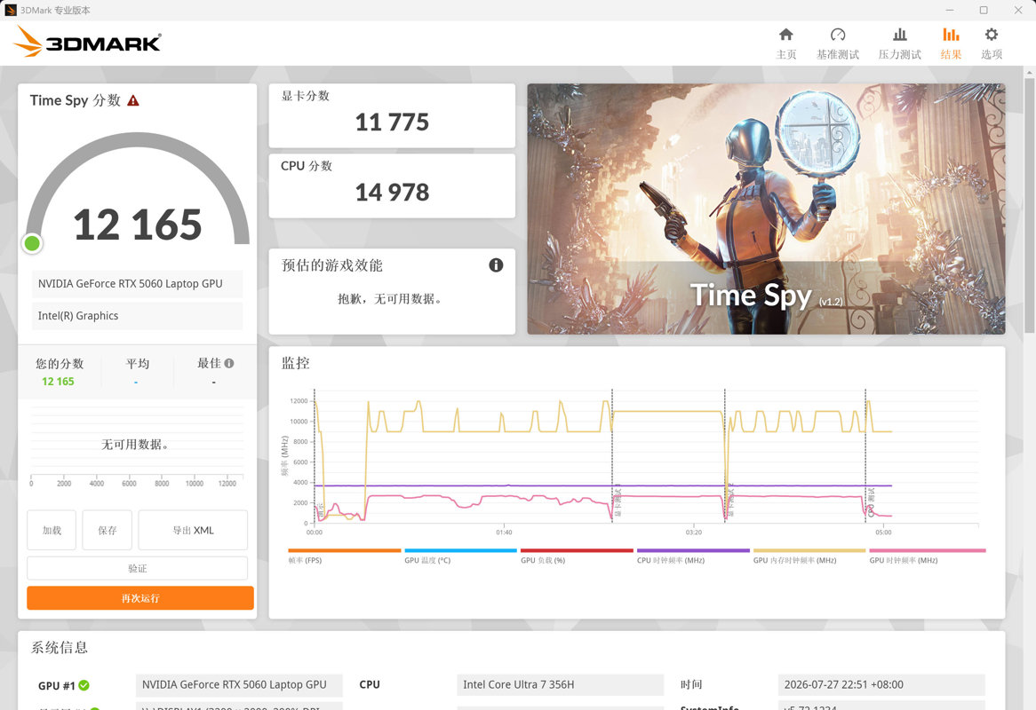 3DMark-TimeSpy-未超频